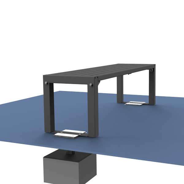 Katu- ja puistokalusteet | Istuimet | FalcoAcero Bench (Steel) | image #7 |  