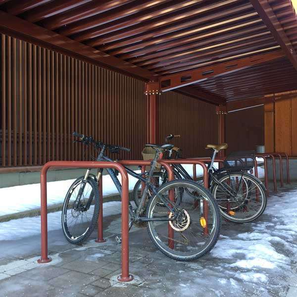 fietsparkeren fietsaanleunbeugel zonder tussenbuis, gepoedercoat