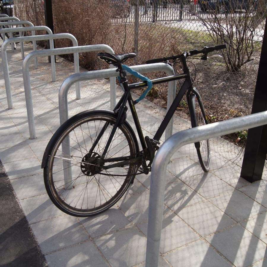 fietsparkeren fietsaanleunbeugel zonder tussenbuis