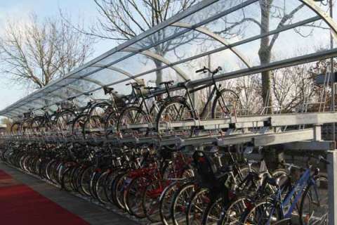 Etageparkering på Bjerringbro station