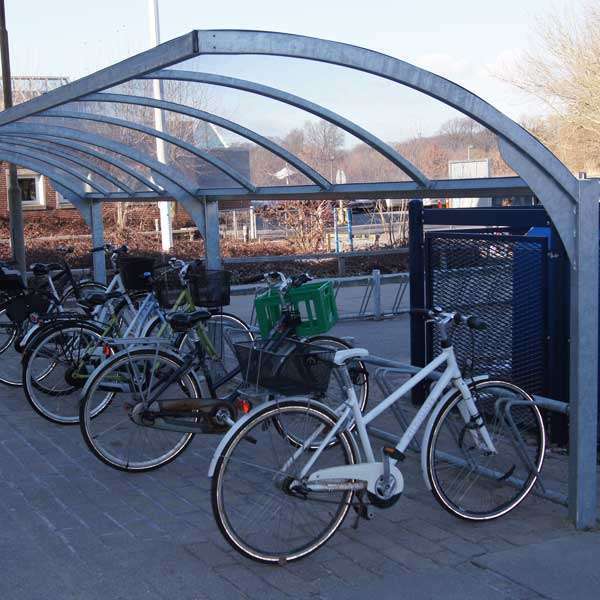 Fietsparkeren fietsoverkapping rokersoverkapping transparant FalcoGamma