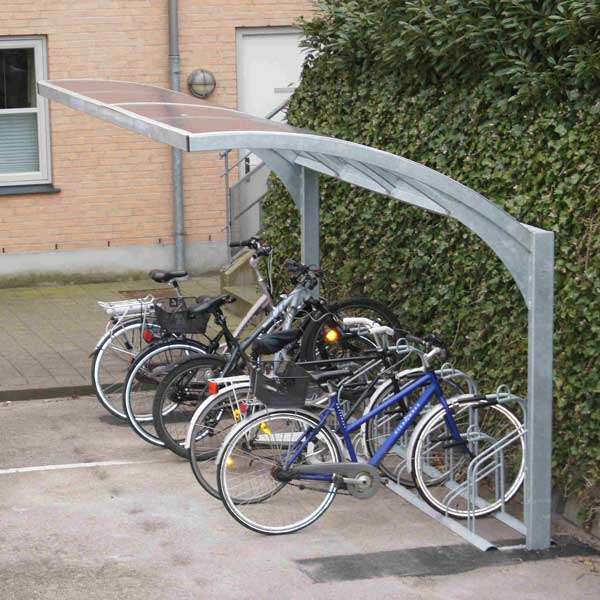 Fietsparkeren fietsoverkapping rokersoverkapping transparant FalcoGamma