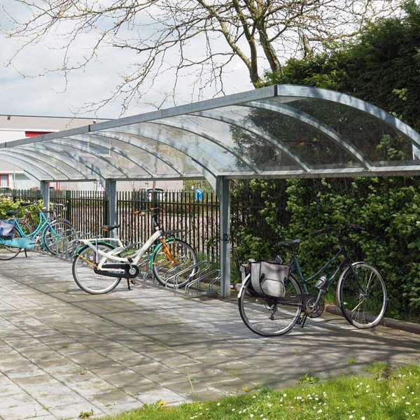 Fietsparkeren fietsoverkapping rokersoverkapping transparant FalcoGamma