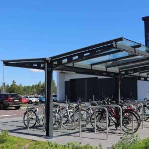 Pyöräkatokset ja pyöräparkki Kymenlaakson keskussairaala, Kotka