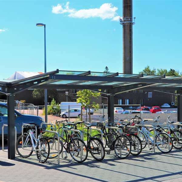 Pyöräkatokset ja pyöräparkki Kymenlaakson keskussairaala, Kotka