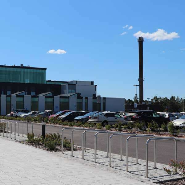 Pyöräkatokset ja pyöräparkki Kymenlaakson keskussairaala, Kotka