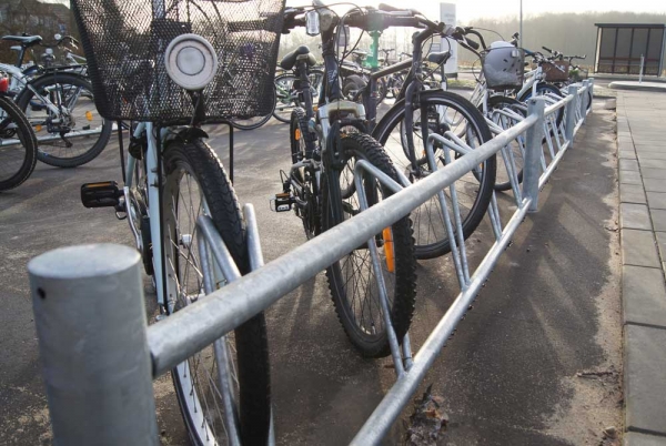 Ny cykelparkering hos Rybners Gymnasium i Esbjerg