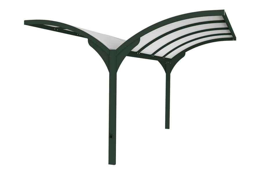 Fietsparkeren fietsoverkapping rokersoverkapping transparant FalcoGamma