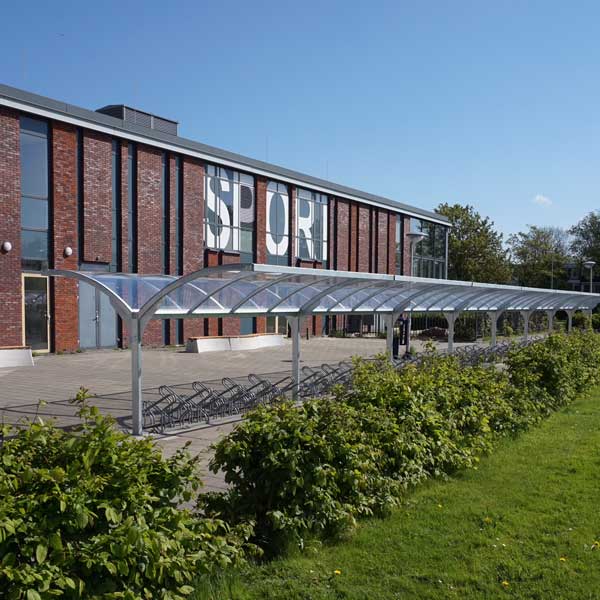 Fietsparkeren fietsoverkapping rokersoverkapping transparant FalcoGamma