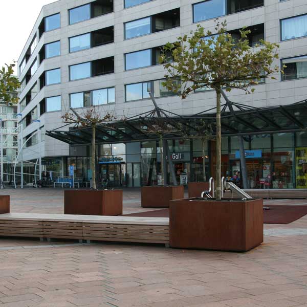 straatmeubilair parkbank buitenbank zitbank zitelement tapis du bois