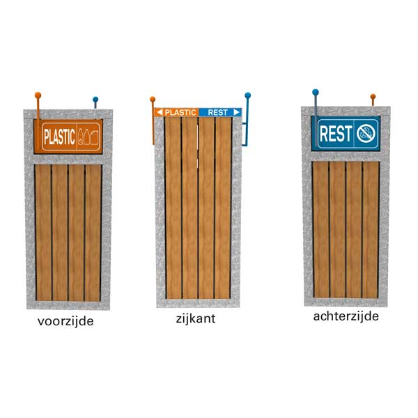 straatmeubilair afvalbak FalcoBloc gescheiden afval
