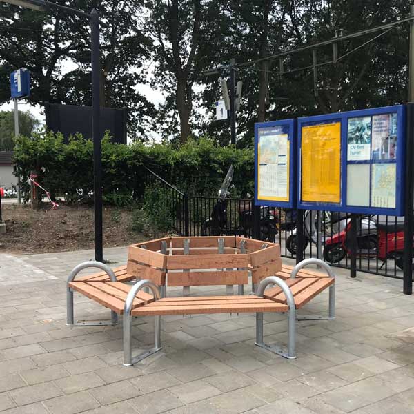 straatmeubilair buitenbank boombank ronde bank zitbank parkbank FalcoSwing